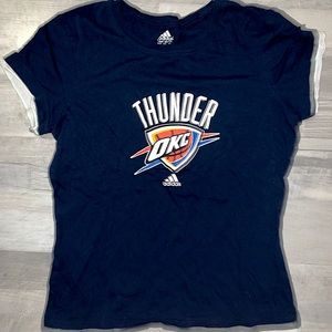 Adidas Girl’s OKC Thunder Sparkly Shirt Size:Small